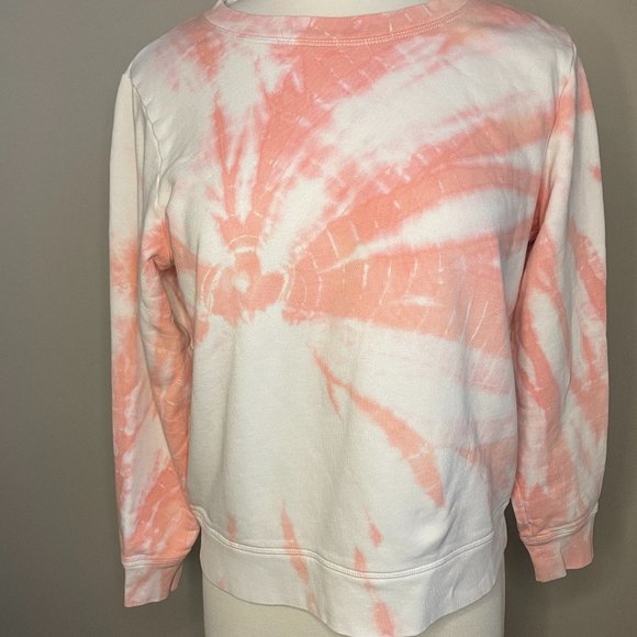 J. Crew Pink and white Tie Dye Pullover Sweatshirt size M - Picture 1 of 5